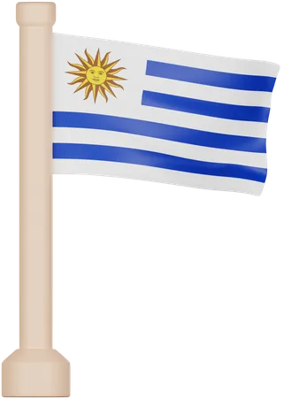 Drapeau de l'Uruguay  3D Icon