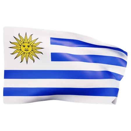 Drapeau de l'Uruguay  3D Icon