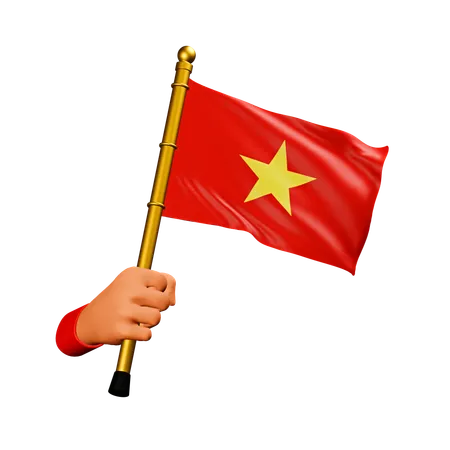 Drapeau vietnamien  3D Icon