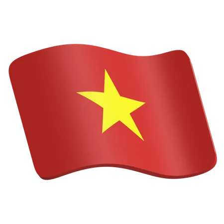 Drapeau vietnamien  3D Icon