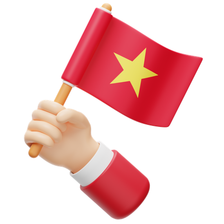 Drapeau vietnamien  3D Icon