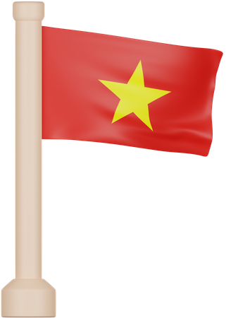 Drapeau vietnamien  3D Icon