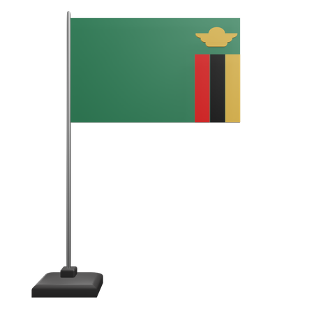 Drapeau de la Zambie  3D Icon