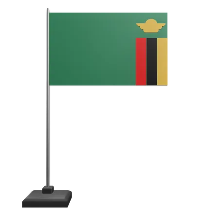 Drapeau de la Zambie  3D Icon