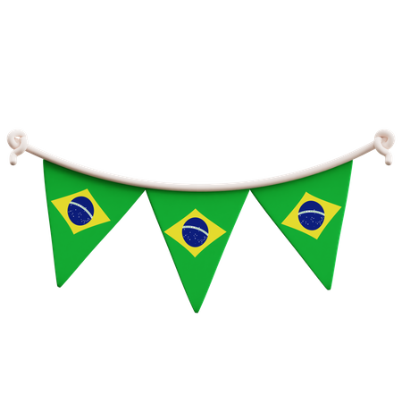 Drapeaux brésiliens  3D Icon
