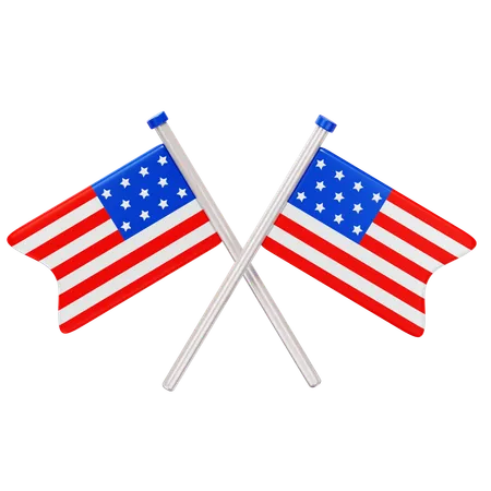 Drapeaux des États-Unis  3D Icon