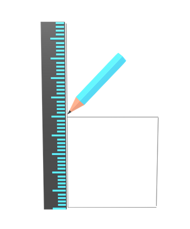 Draw Line  3D Icon