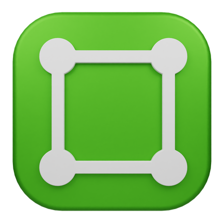 Draw Square  3D Icon