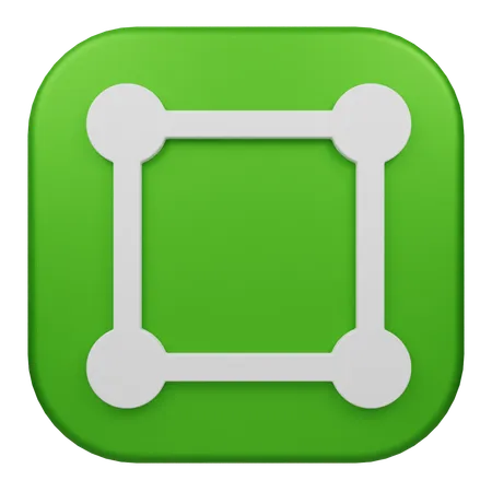 Draw Square  3D Icon