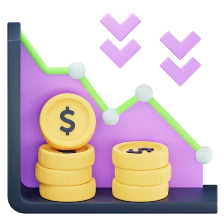 Drawdown  3D Icon