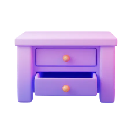 Cute Purple Furniture 3D Icon