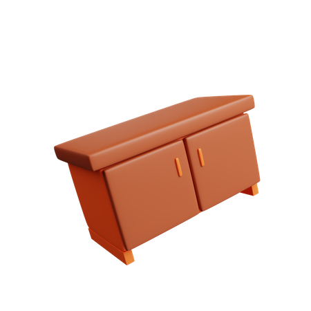 Drawer Table  3D Illustration