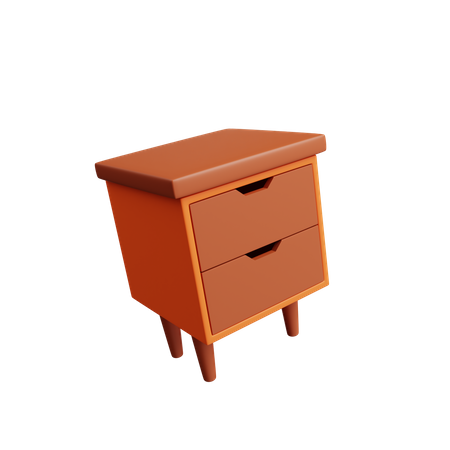 Drawer Table  3D Illustration