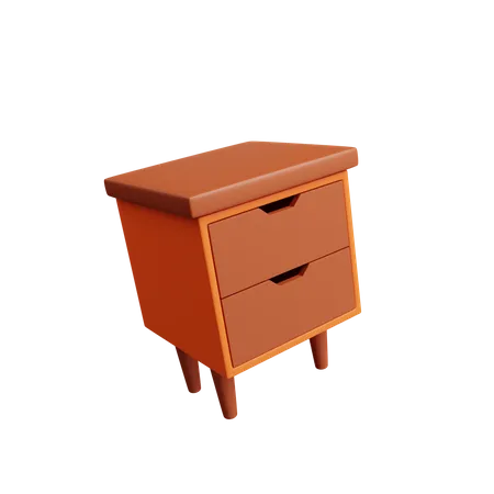 Drawer Table  3D Illustration