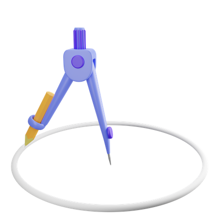 Drawing Circle Through Divider  3D Icon