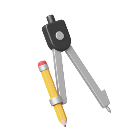 Drawing Compass  3D Icon