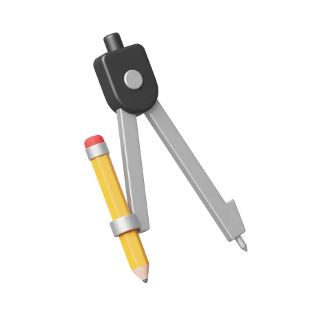 Drawing Compass  3D Icon