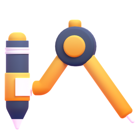 Drawing Compass  3D Icon