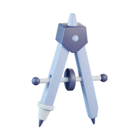 Drawing Compass  3D Icon