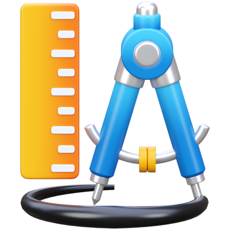 Drawing Compass  3D Icon