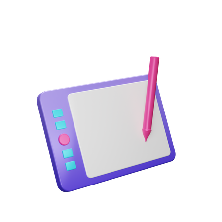 Drawing Tablet  3D Illustration