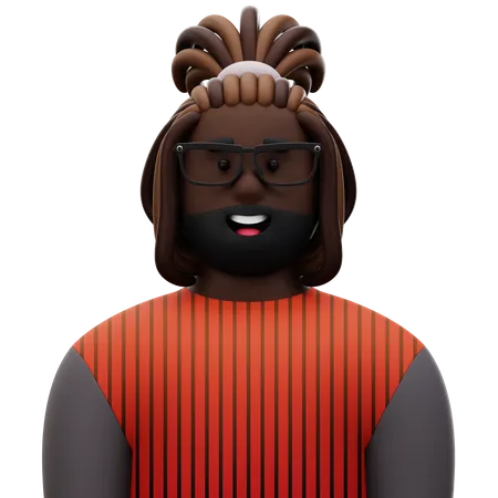 Dreadlock Man  3D Icon