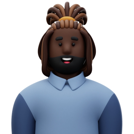 Dreadlock Man  3D Icon