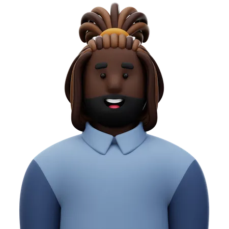 Dreadlock Man  3D Icon