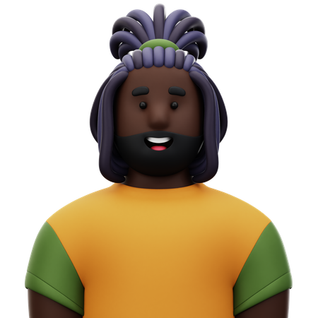 Dreadlock Man  3D Icon