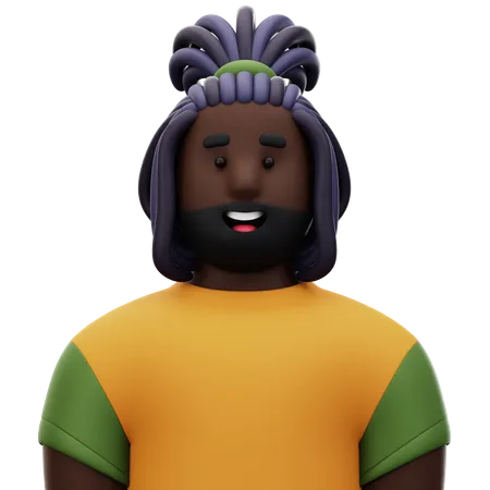 Dreadlock Man  3D Icon