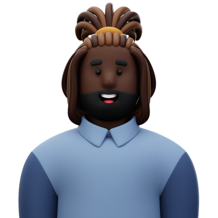 Dreadlock Man  3D Icon