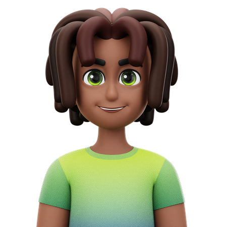 Dreadlocked Man  3D Icon