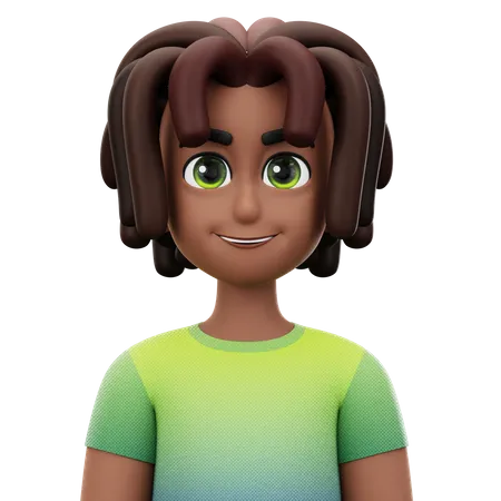 Dreadlocked Man  3D Icon