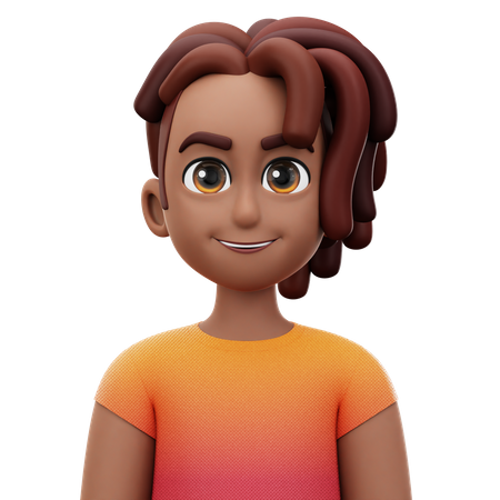 Dreadlocked Man  3D Icon