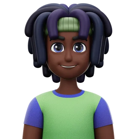 Dreadlocked Man  3D Icon