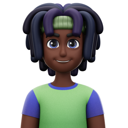 Dreadlocked Man  3D Icon