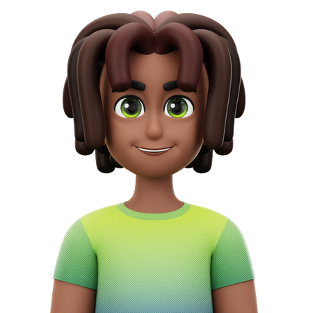 Dreadlocked Man  3D Icon