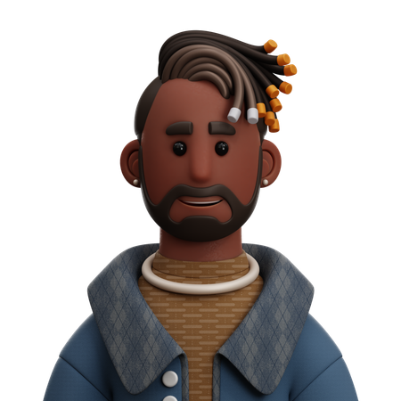 Dreadlocks Man  3D Icon