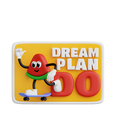 Dream Plan Do  3D Icon