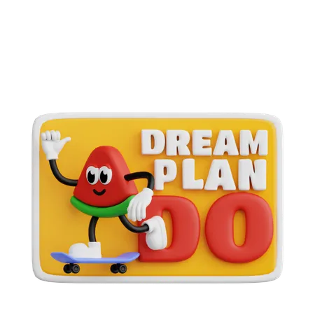 Dream Plan Do  3D Icon