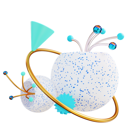Dreamy Flower Ball  3D Illustration
