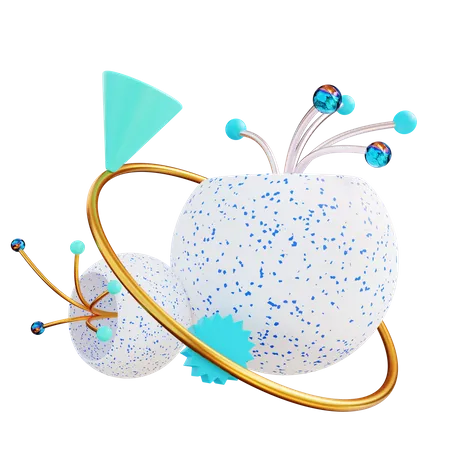 3 D Illustration Dreamy Flower Ball 3D Illustration