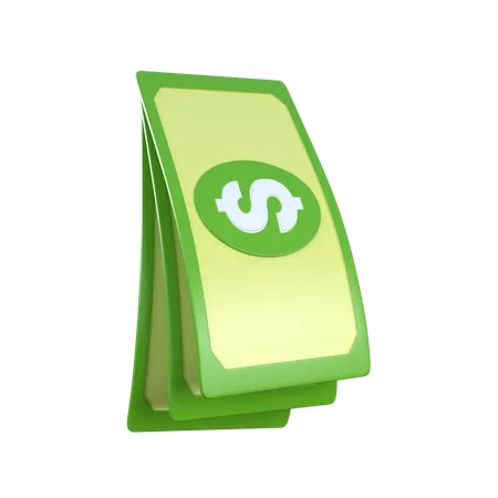 Drei-Dollar-Scheine  3D Icon