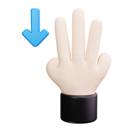 Drei Finger  3D Icon