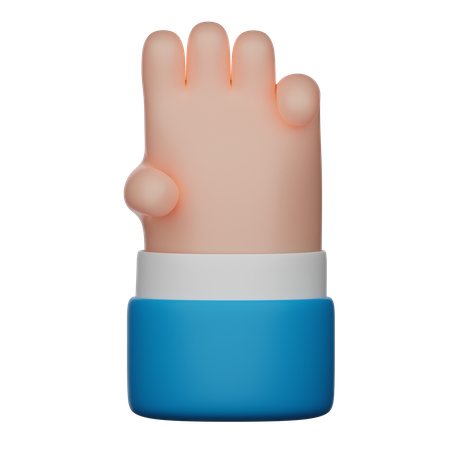 Handbewegung mit drei Fingern  3D Icon