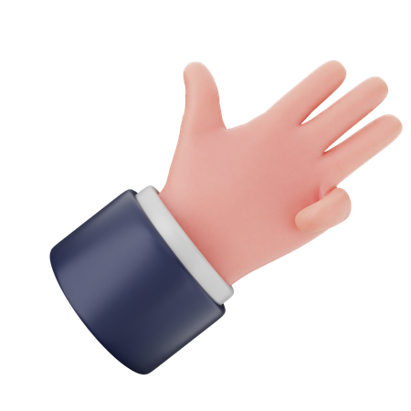 Drei-Finger-Handgesten  3D Icon