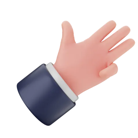 Drei-Finger-Handgesten  3D Icon