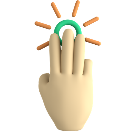 Drei-Finger-Klick  3D Icon