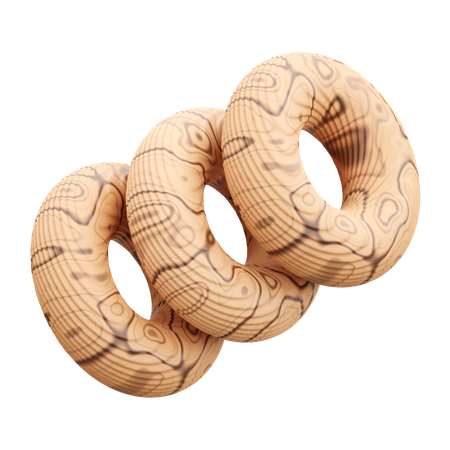 Form mit drei Ringen  3D Icon