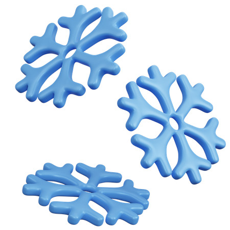 Drei Schneeflocken  3D Icon